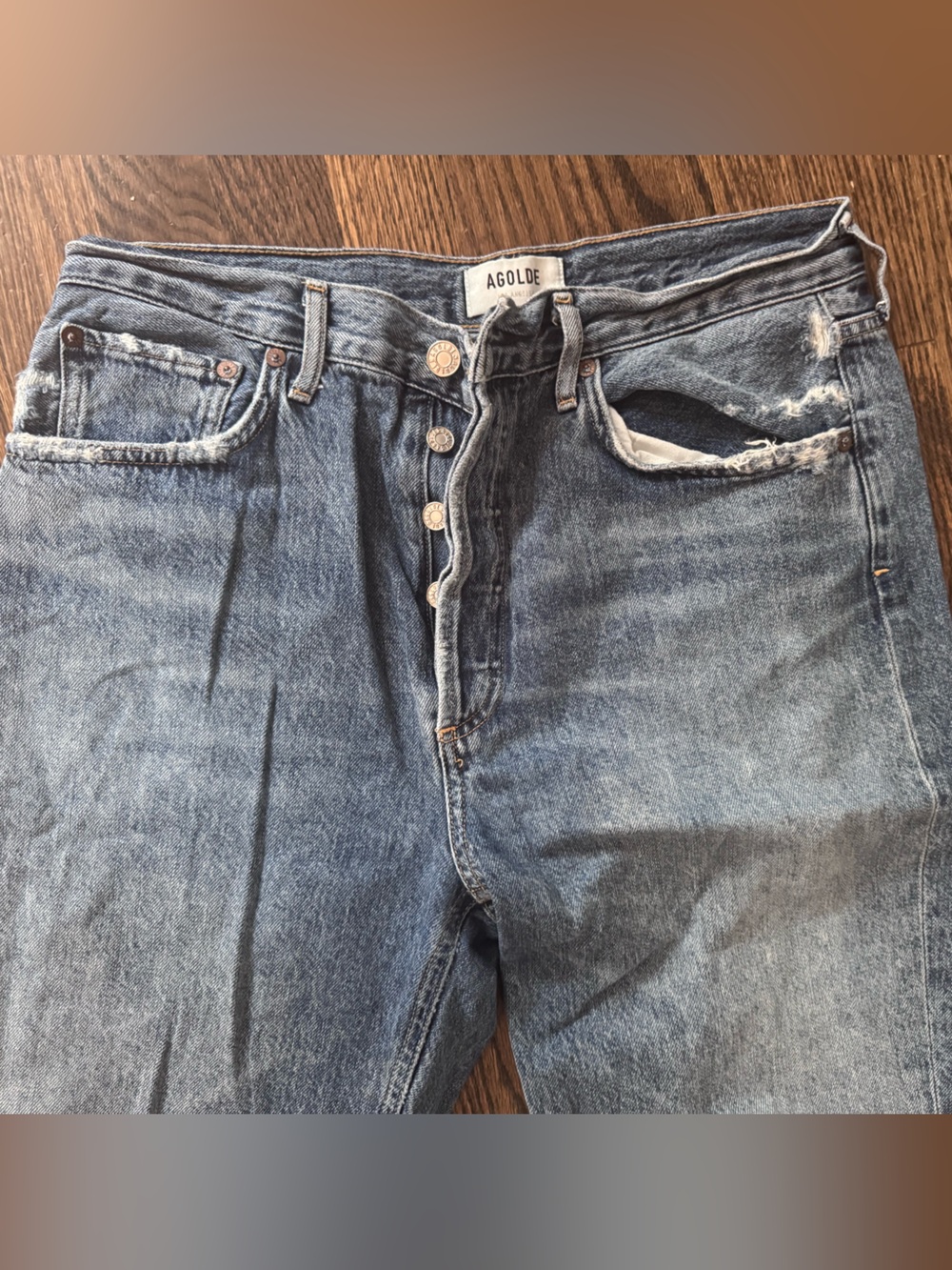 Agolde Riley Cropped Button-Fly Jeans - Picture 4 of 8